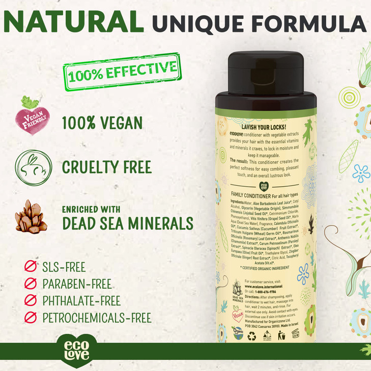 Eco Love Conditioner Family Cucmuber Parsley Spinach Extracts 500 mL