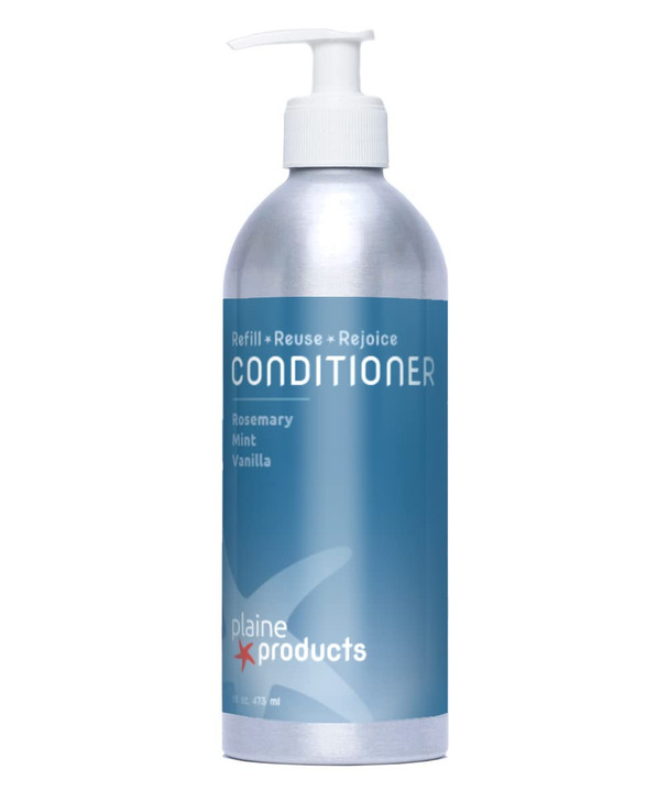 EcoFriendly Conditioner Rosemary Mint Vanilla Sulfate Free 16oz Refillable Bottle with Pump
