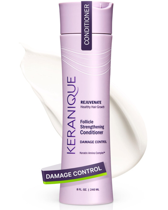 Keranique Damage Control Conditioner Hydrating Treatment with Keratin for Dry Damaged Hair