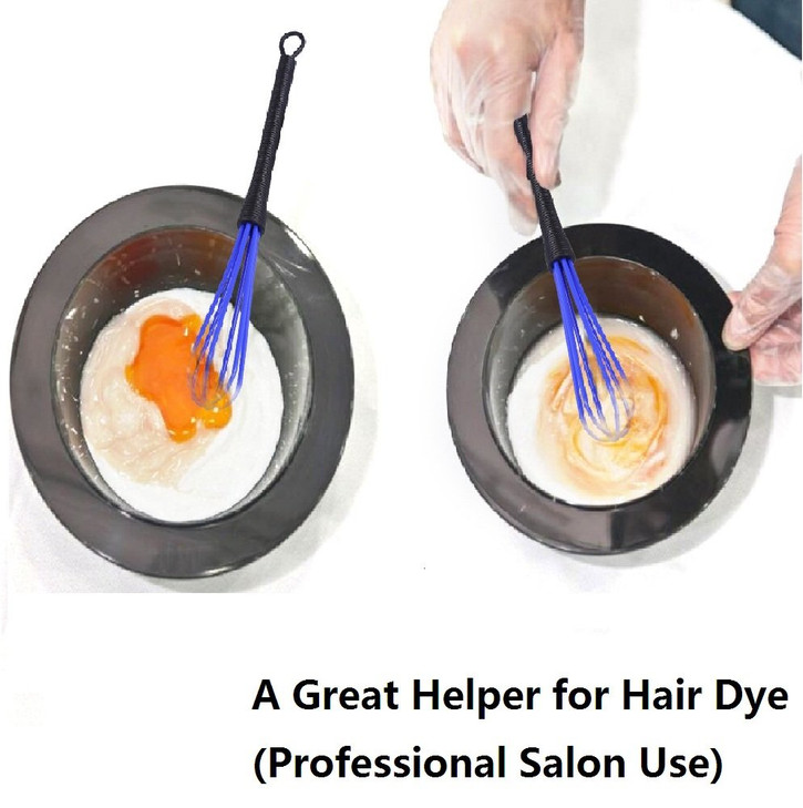 , Cimenn 5PCS Plastic Salon Barber Hairdressing Hair Color Dye Cream Whisk Kitchen Balloon Mixer Tool