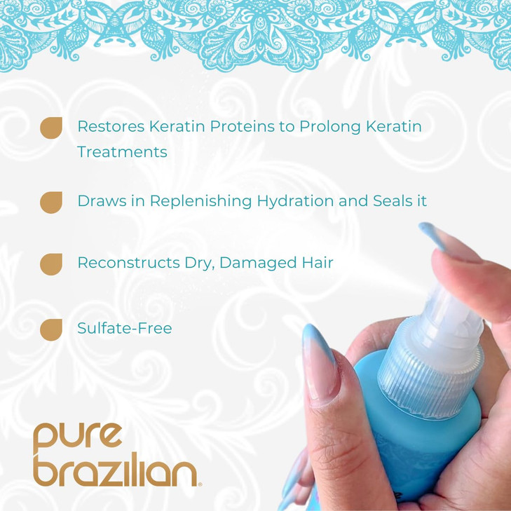 Pure Brazilian LeaveIn Conditioner Nourishing Hair Treatment Enriched with Keratin to Fortify Strengthen 678 Ounce 200 M