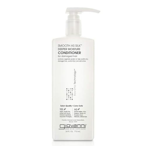 GIOVANNI Smooth as Silk Conditioner Conditioner Moisture Hair Conditioner for Women Men Moisturizing with Natural Ingred