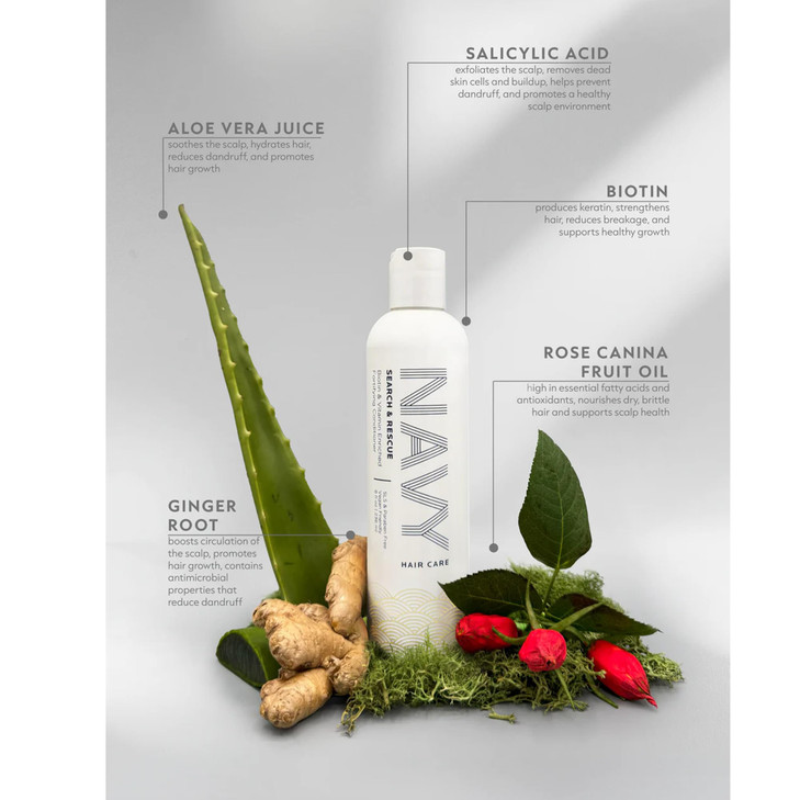 NAVY Hair Care Search and Rescue Conditioner Biotin and Rosemary Oil Enriched for Hair Growth Suited for All Hair Types