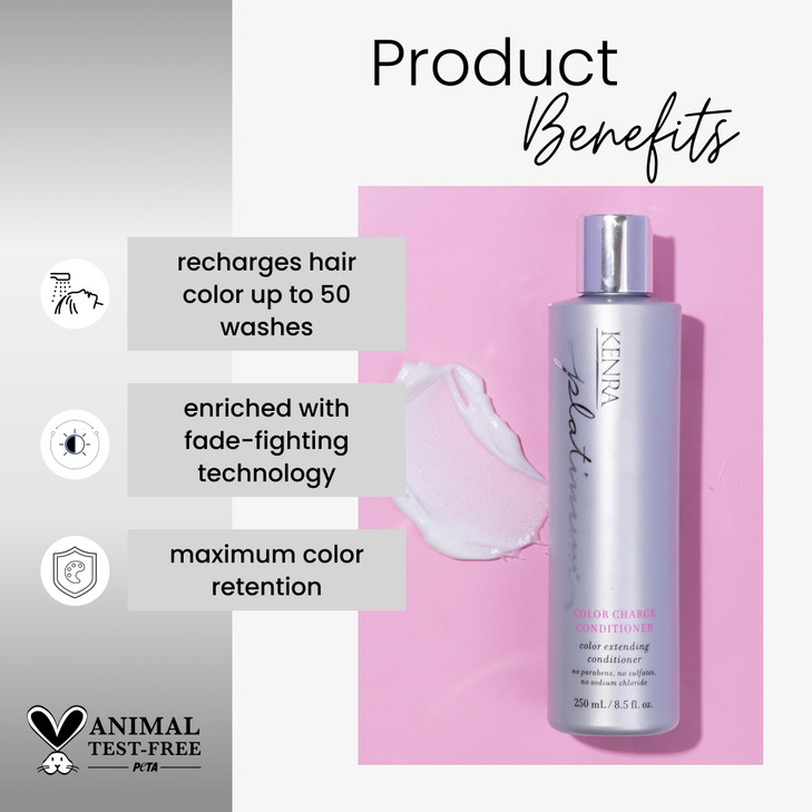 Kenra Platinum Color Charge Conditioner Color Extending Recharges Hair Color Up To 50 Washes Lightweight Moisturizer Max
