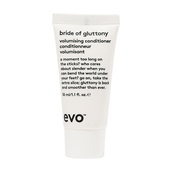 Evo Bride of Gluttony Lightweight Volumizing Conditioner for Fine Hair Strengthens Adds Body Protects Color 1 fl oz Trav