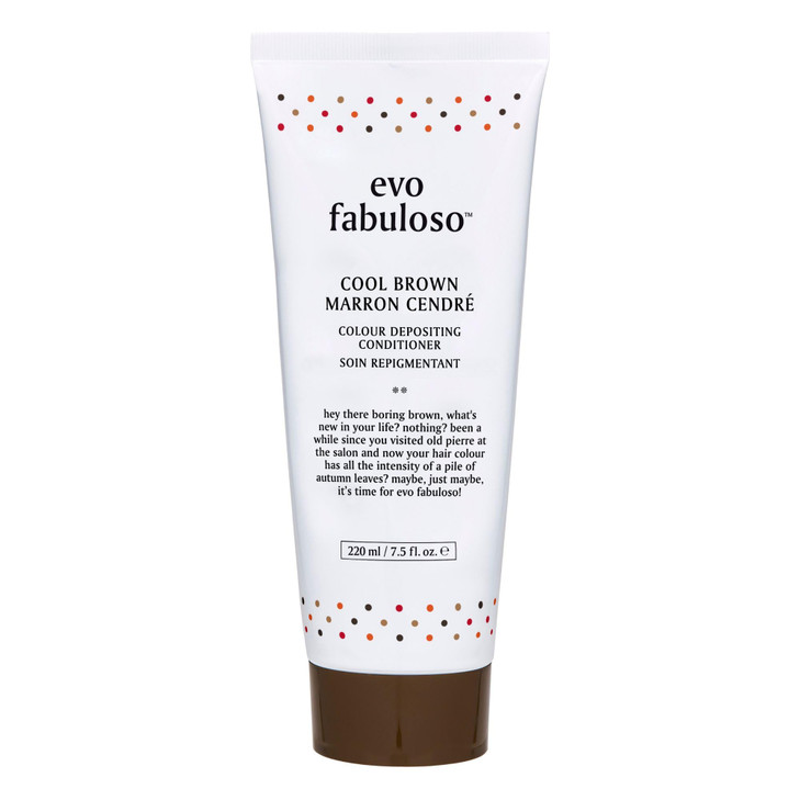 Evo Fabuloso Cool Brown Color Depositing Conditioner for Dry ColorTreated Hair Tones Nourishes Adds Shine 74 fl oz