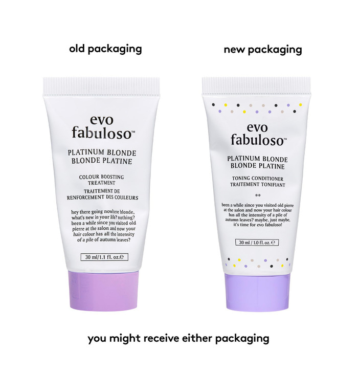 EVO Fabuloso Platinum Toning Conditioner for Blonde Hair Reduces Brass Adds Shine Repairs 1 fl oz Travel Size