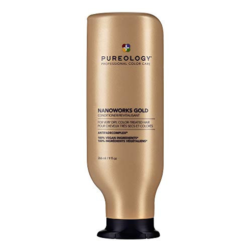 Pureology Nanoworks Gold Conditioner For Very Dry ColorTreated Hair Restores Strengthens Hair SulfateFree Vegan Updated