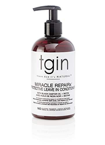 Thank God Its Natural tgin Miracle RepaiRx Protective Leave In Conditioner for Curly Coily Wavy Hair includes Biotin Bla