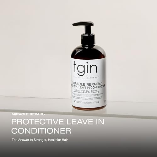Thank God Its Natural tgin Miracle RepaiRx Protective Leave In Conditioner for Curly Coily Wavy Hair includes Biotin Bla