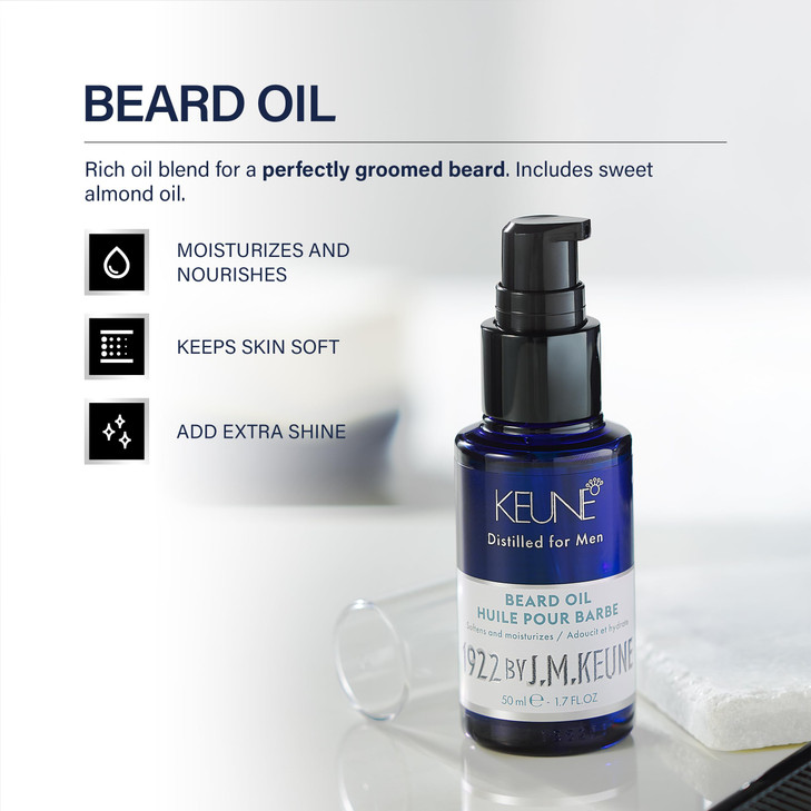 1922 by JM Keune Beard Oil Nourishing Softening Oil for Beard Care 17 Fl Oz