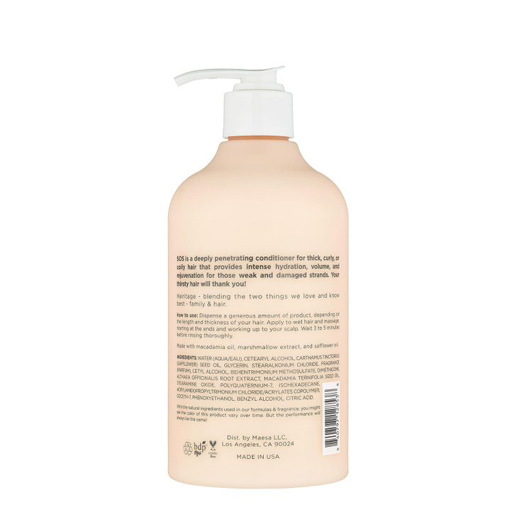 Hairitage Deep Moisture Restore Deep Conditioner with Safflower Oil for Dry Thick Hair Hydrating for Coily Curly Wavy Ha