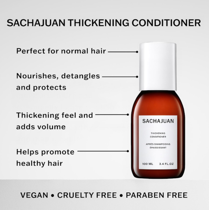 SACHAJUAN Thickening Hair Conditioner Volumizing Heat UV Protectants Shine Smooth Volume ParabenFree 34 fl oz