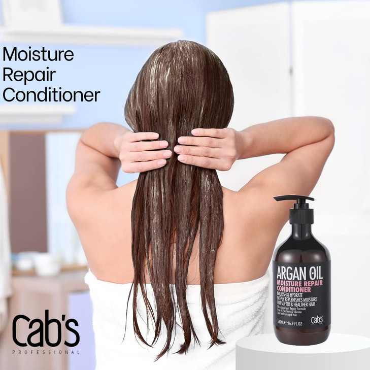 Cabs Argan Oil Shampoo and Conditioner Set for Women and Men Best Gift for Damaged Thinning Hair Curly or Frizzy Hair Pa