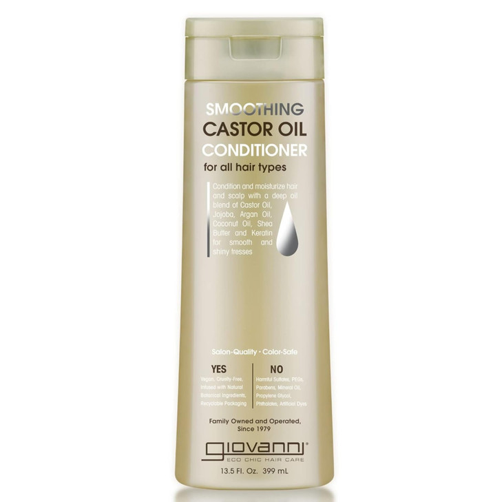 Giovanni Smoothing Castor Oil Conditioner All Hair Types Moisturize Hair Scalp Hydrate Tame Frizz Jojoba Argan Oil Cocon