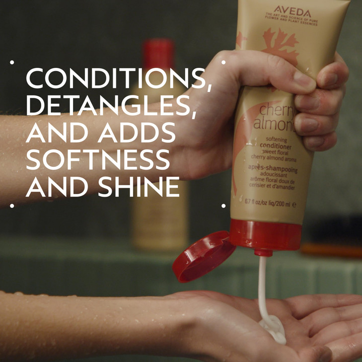 Aveda Cherry Almond Softening Conditioner for Normal to Dry Hair 98 Naturally Derived with Coconut Oil Shea Butter Silic