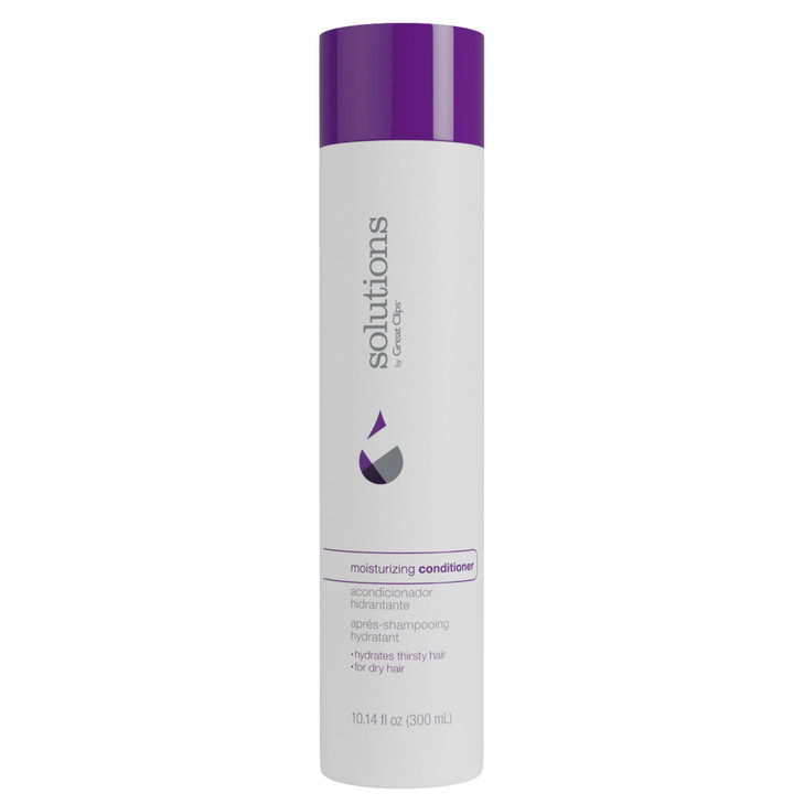 GREAT CLIPS Solutions Moisturizing Conditioner 10oz Repairs Softens Damaged Hair For Dry Coarse or Curly Hair