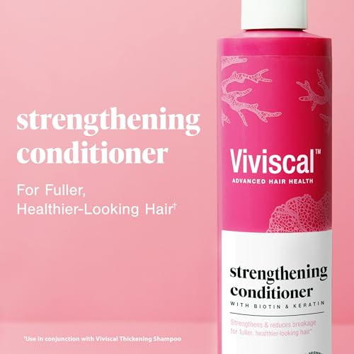 Viviscal Hair Strengthening Conditioner Strengthens and Reduces Breakage for Fuller Healthier Hair With Biotin Keratin a