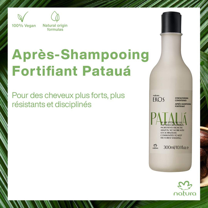 natura Ekos Patau Strengthening Conditioner Repair Renew Hair Fortify Roots Strands Protein Rich Vegan Hair Care Brazili