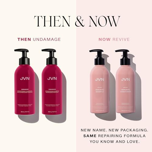 JVN Revive Repairing Conditioner 10 Fl Oz Restore Softness Strengthen Damaged Color Treated or Fragile Hair Hair Care fo