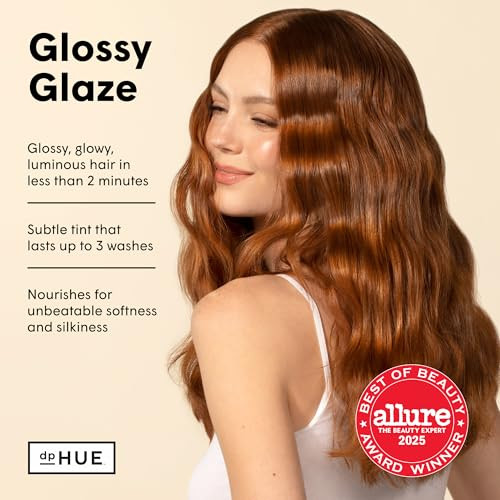 dpHUE Glossy Glaze Copper InShower Liquid Hair Gloss for Luminous Shine Sheer Color Paraben SLS SLES Sulfate Free Leapin