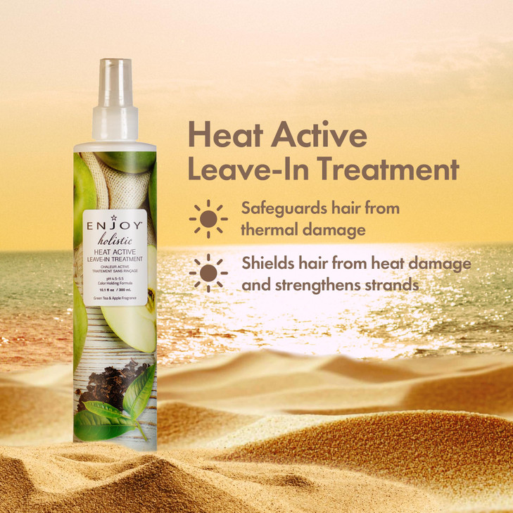 Enjoy Holistic Heat Active LeaveIn Treatment Thermal Protectant Heat Activated Shine Spray Professional Blow Dry Primer