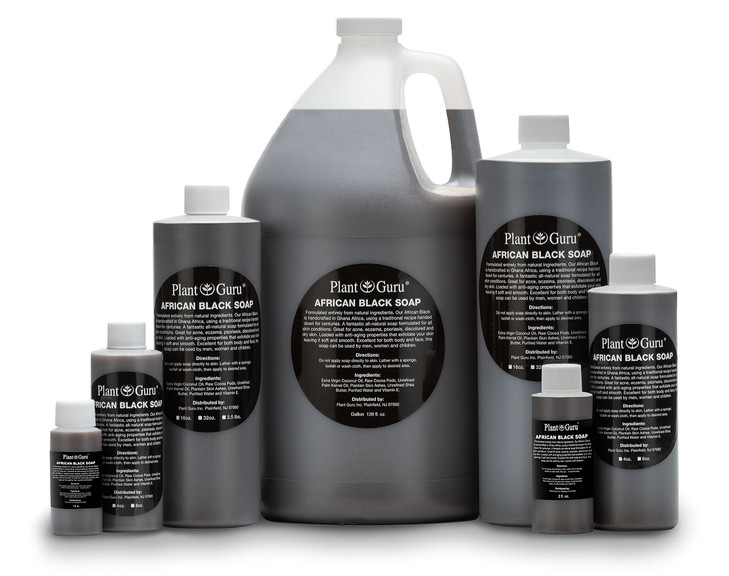African Black Soap Liquid 4 oz. 100% Raw Pure Natural From Ghana. Acne Treatment, Aids Against Eczema & Psoriasis, Dry Skin, Scars and Dark Spots. Gr