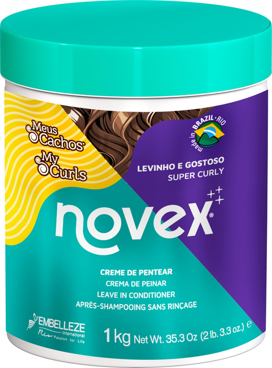 NOVEX My Curls Super Curly Deep LEAVE IN Conditioner 35 oz Defines Curls Controls Volume Reduces Frizz Adds Softness For