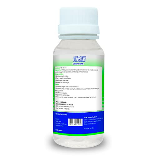 MYOC Glycerine (60 ml / 2.03 fl oz) - Cosmetic Grade Pure Humectant for Creams Lotions Serums Soaps & DIY Skincare Formulations