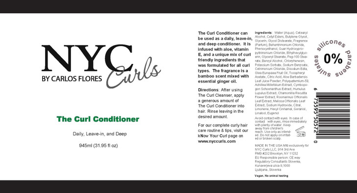 NYC Curls The Curl Conditioner Daily Leavein Deep Conditioner for Curly Coily Wavy Hair 3 products in one Silicone Free