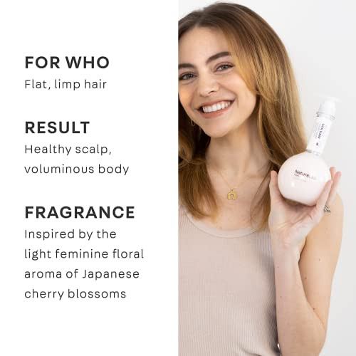 NatureLabTOKYO Perfect Volume Conditioner Lightweight Conditioner for Flat Limp Hair Restores Thickness Builds Volume Re
