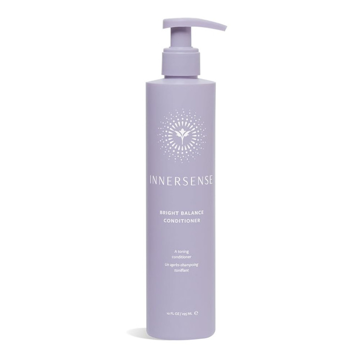 INNERSENSE Organic Beauty Bright Balance Purple Toning Conditioner Coconut Pumpkin Seed Oil to Nourish Moisturize Light