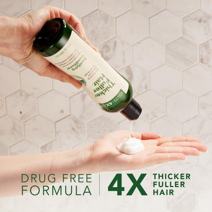 Thicker Fuller Hair Fortifying Conditioner Moisturizing for Women Lightweight Natural Formula Hair Smoothing 12 oz