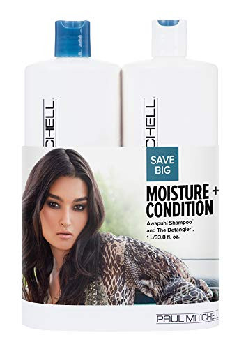 Paul Mitchell Awapuhi Shampoo and The Detangler Liter Duo Set