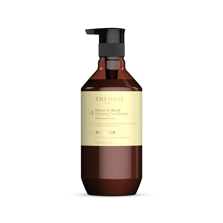 Theorie Monoi and Buriti Glossing Conditioner Hydrate Shine Suited for Coarse and Dry Hair Protects Color Keratin Treate