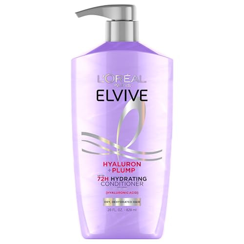 LOreal Paris Elvive Hyaluron Plump Hydrating Conditioner for Dehydrated Dry Hair Infused with Hyaluronic Acid Care Compl