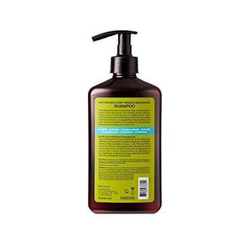 KISS Color Care Argan Macadamia For Dry and Damaged Natural Hair Shampoo 135 fl oz 400 mL