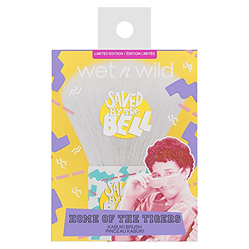 wet n wild The Bell Home of the Tigers Kabuki Brush, Round Top Kabuki Blending Brush for Liquid, Powder, Cream Foundation, (1114537)