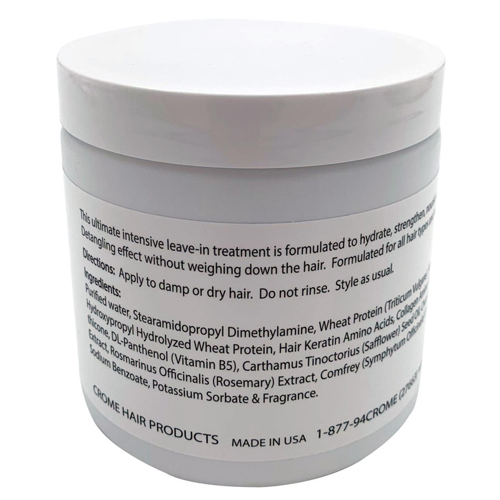 Crome Hair Food Keratin LeaveIn Conditioner 16 Oz Hair Treatment