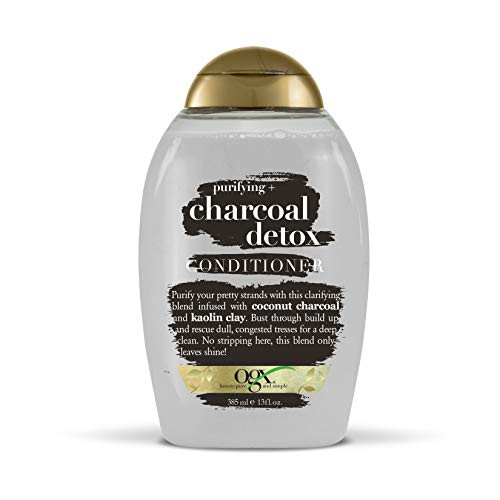 OGX Purifying Charcoal Detox Conditioner for Buildup Removal and Light Nourishment No Sulfates 13 fl oz