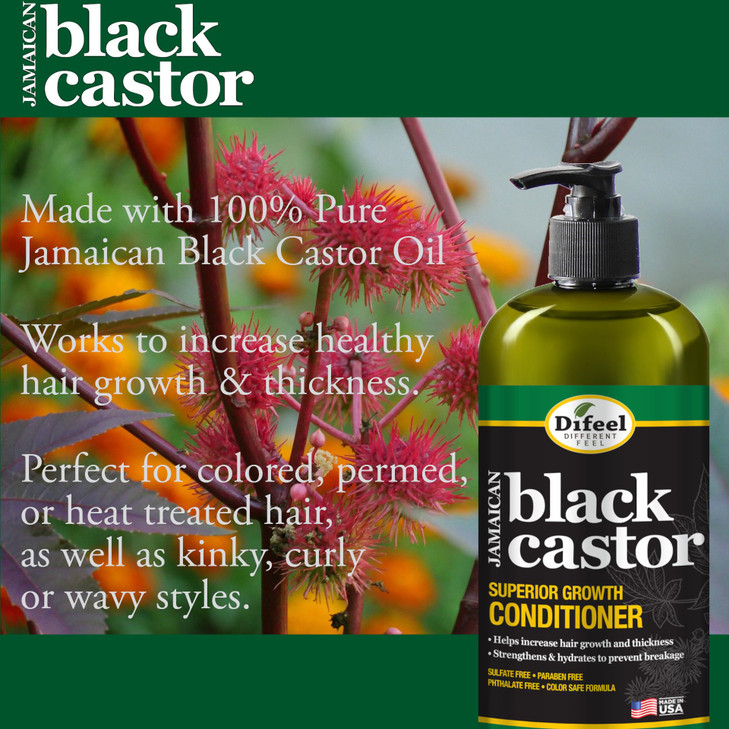 Difeel Superior Growth Jamaican Black Castor Conditioner 338 oz Sulfate Free Conditioner made with Natural Ingredients