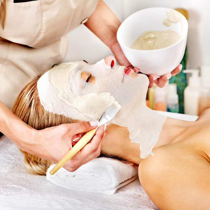 Leelosp 100 Pieces Gauze Mask Large Precut Gauze Face Masks Soft Pads White Net Natural Spa Skin Paper Sheet for Home Beauty Salon DIY Mesh Face Care