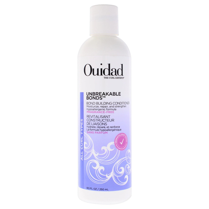 OUIDAD Unbreakable Bonds Bond Building Conditioner for Curly Hair Fragrance Free 85 oz