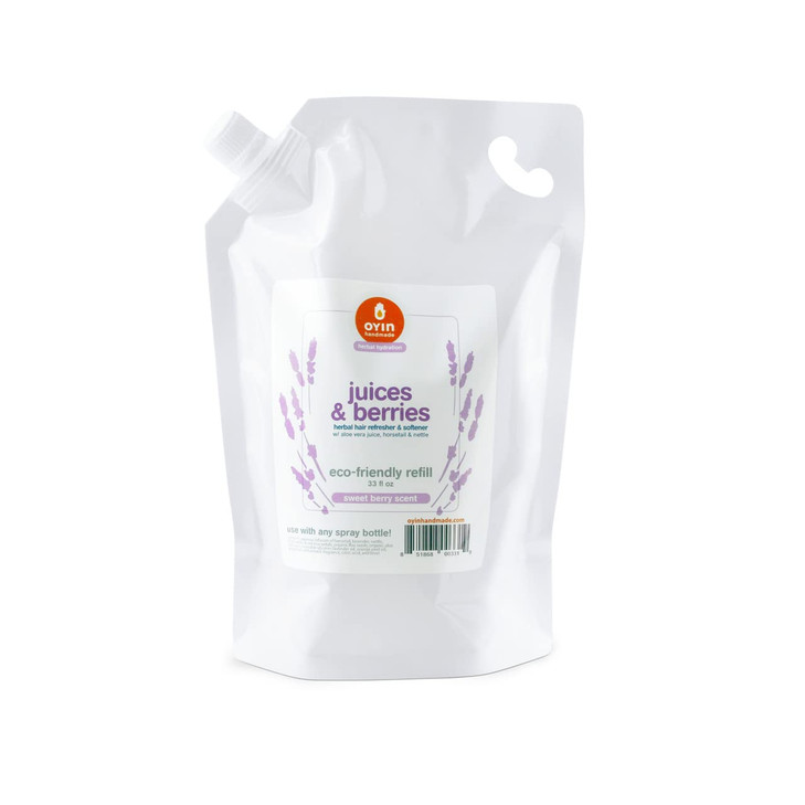 Oyin Handmade Juices Berries hydrating herbal leavein 1liter ecofriendly refill pouch