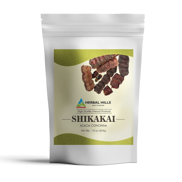 Herbal Hills Shikakai Powder Acacia Concinna Powder 16 Oz 454 GMS Natural Hair Growth Cleanser Conditioner