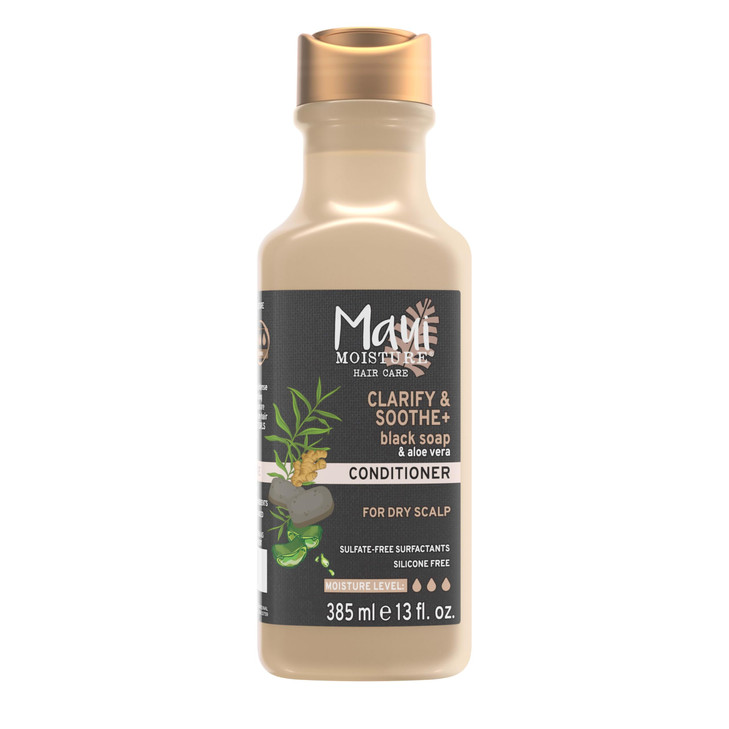 Maui Moisture Clarify Soothe Black Soap Conditioner Hydrating 13 fl oz