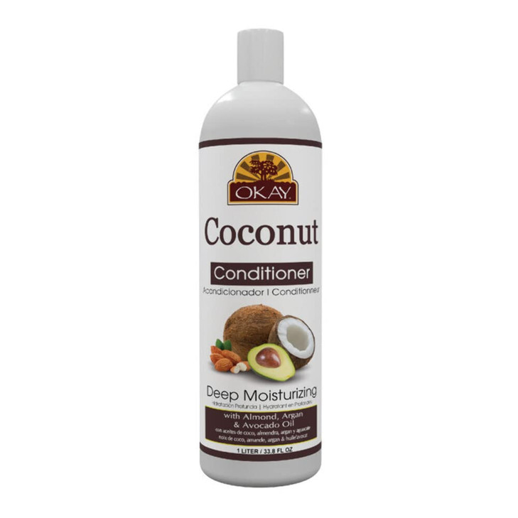 OKAY Coconut Deep Moisturizing Conditioner Helps Replenish Moisture And Elasticity For Healthy Strong Hair SulfateSilico