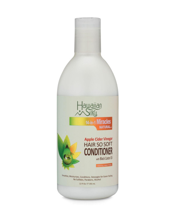 Hawaiian Silky Hawaiian silky 14in1 miracles hair so soft conditioner with black castor oil 12 fluid ounce White 12 Fl O