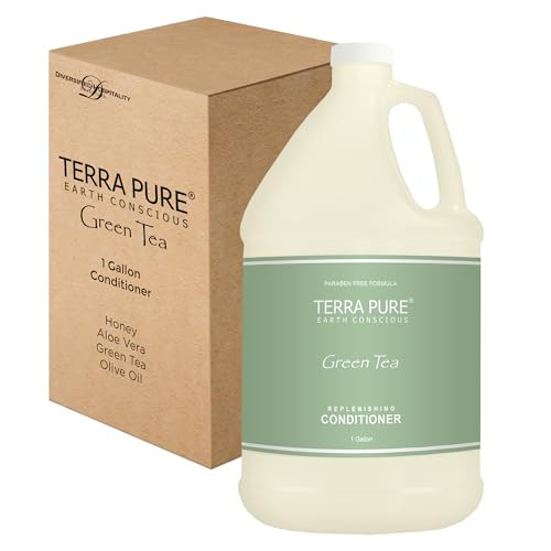 Terra Pure Green Tea Hotel Conditioner 1 Gallon for Hospitality Vacation Rentals to Refill Dispensers Single Gallon