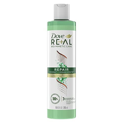 Dove REAL BioMimetic Care Conditioner For Damaged Hair Repair Coconut Vegan Keratin SiliconeFree Conditioner 10oz